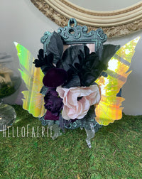 Ooak Framed Fairy wing art Halloween Themed