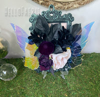 Ooak Framed Fairy wing art Halloween Themed