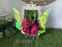 Ooak Framed Fairy wing art Poppy