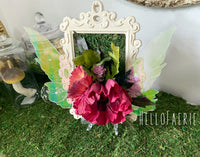 Ooak Framed Fairy wing art Poppy