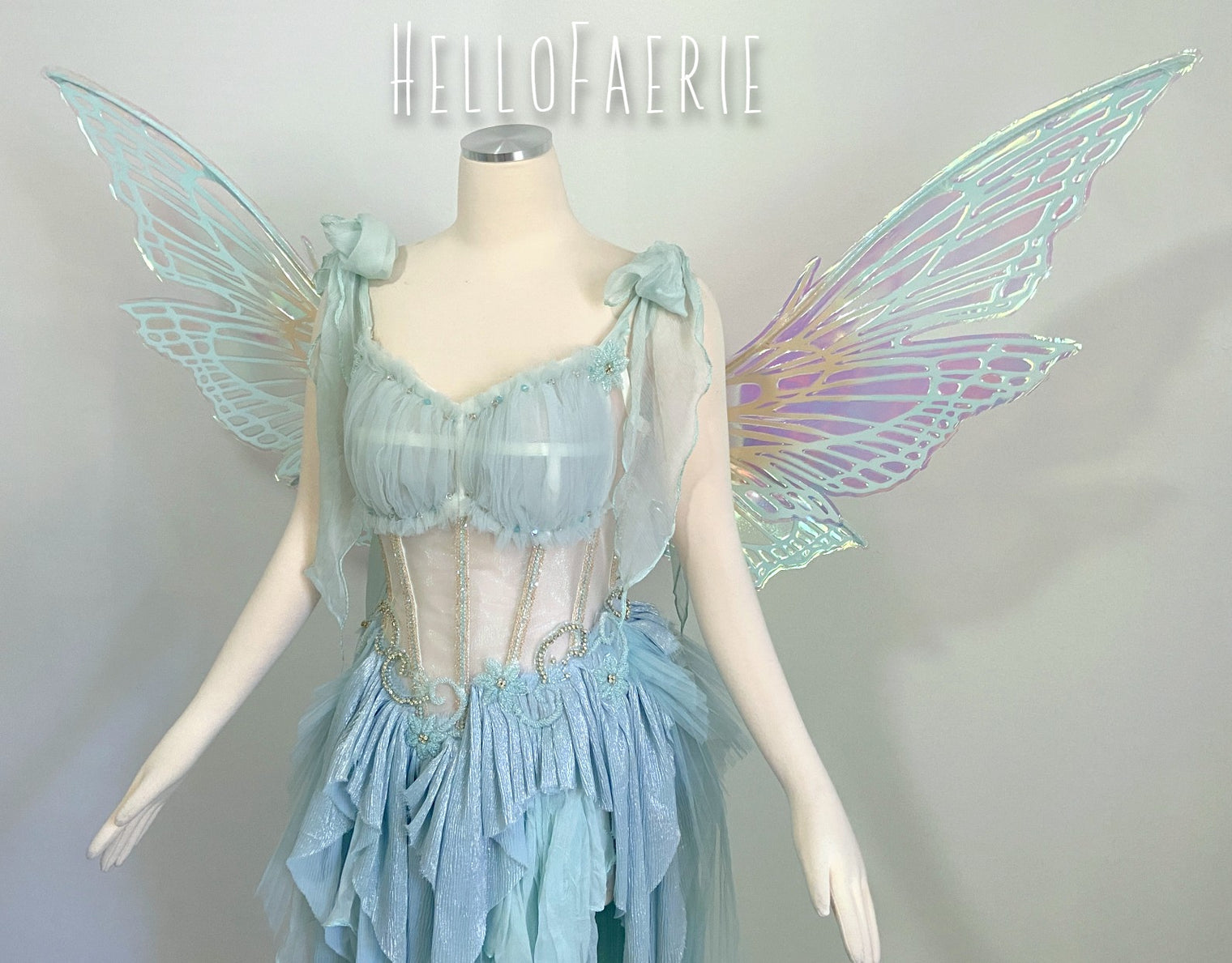 Mint Dream Labyrinth Fairy Silk Crystal Fairy Gown AS IS