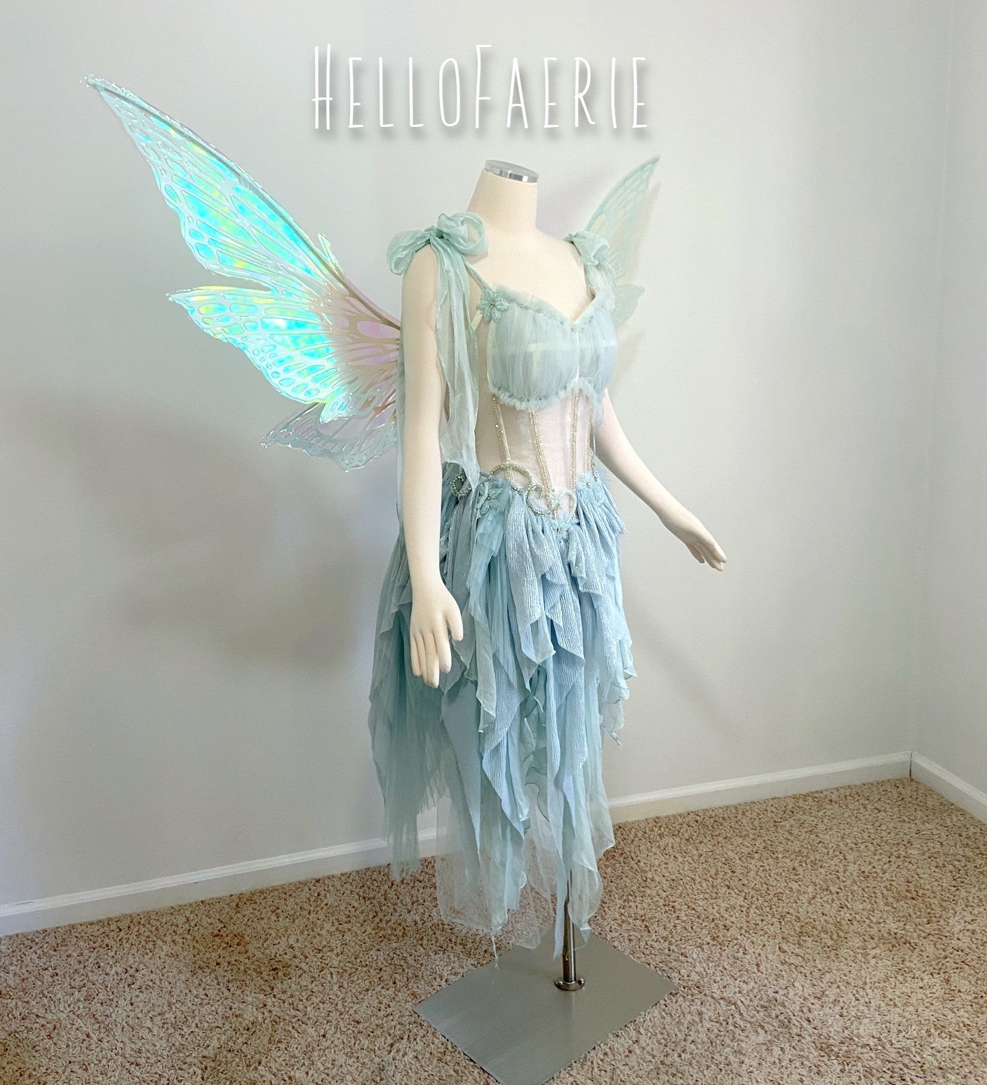Mint Dream Labyrinth Fairy Silk Crystal Fairy Gown AS IS