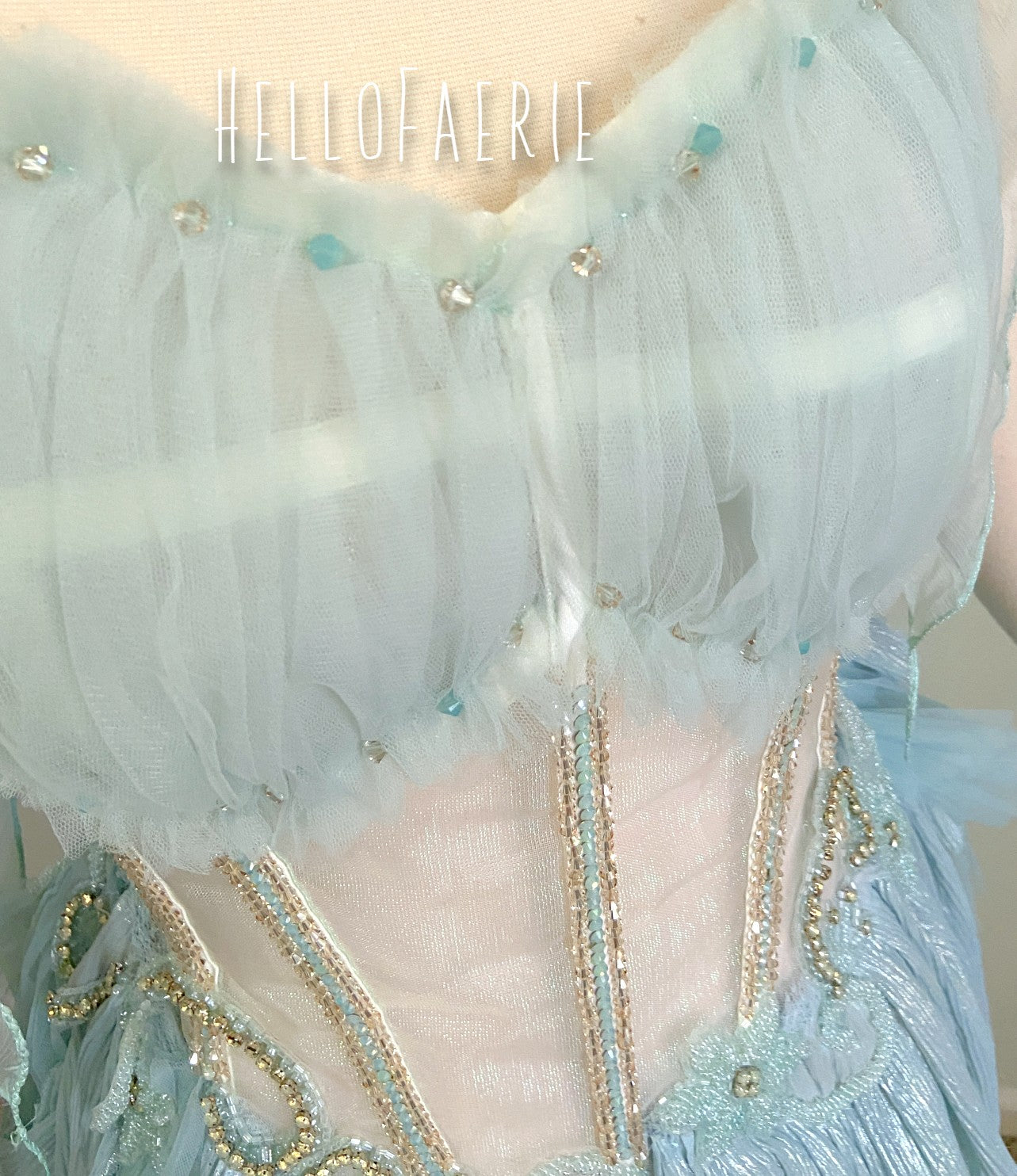 Mint Dream Labyrinth Fairy Silk Crystal Fairy Gown AS IS HelloFaerie Mint Dream Labyrinth Fairy Silk Crystal Fairy Gown AS IS HelloFaerie