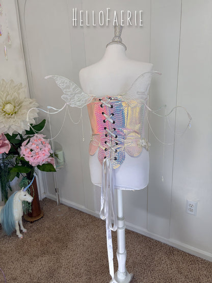 Cobweb Mini Lace and chain Fabric Fairy Wings