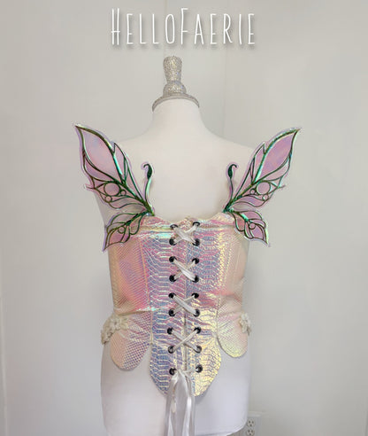 Micro mini Wings Lemon Yellow iridescent fairy wings