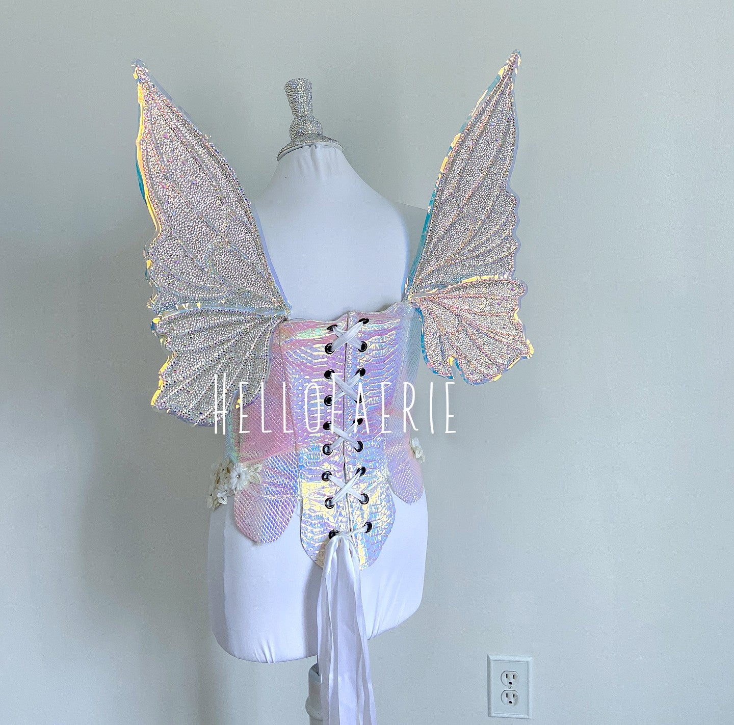 Made to Order AB Rhinestone crystal Butterfly iridescent fairy wings –  HelloFaerie