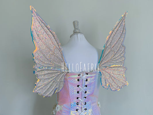 Made to Order AB Rhinestone crystal Butterfly iridescent fairy wings