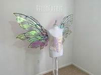 PRE ORDER Monster size  Green Double set Peri Iridescent Fairy Wings