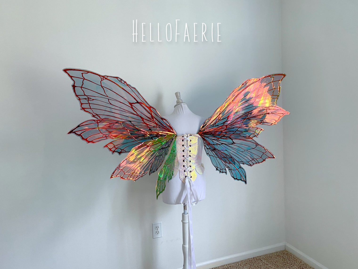 MONSTER Black Double set Peri Iridescent Fairy Wings