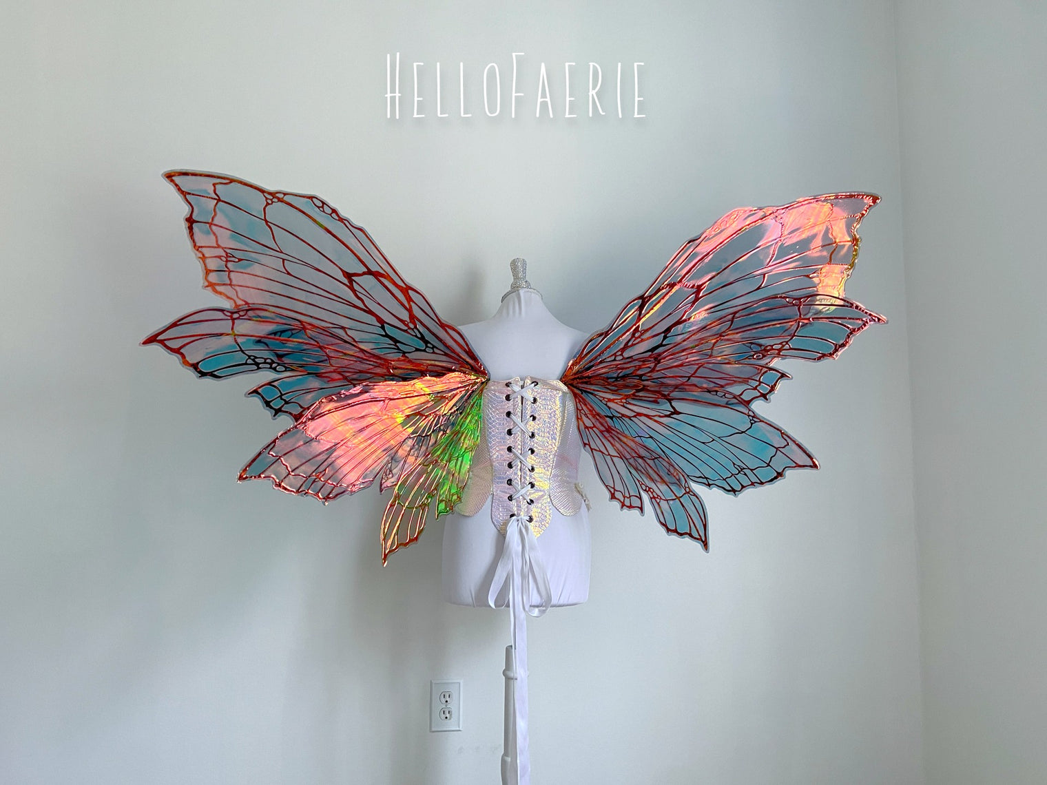 MONSTER Black Double set Peri Iridescent Fairy Wings