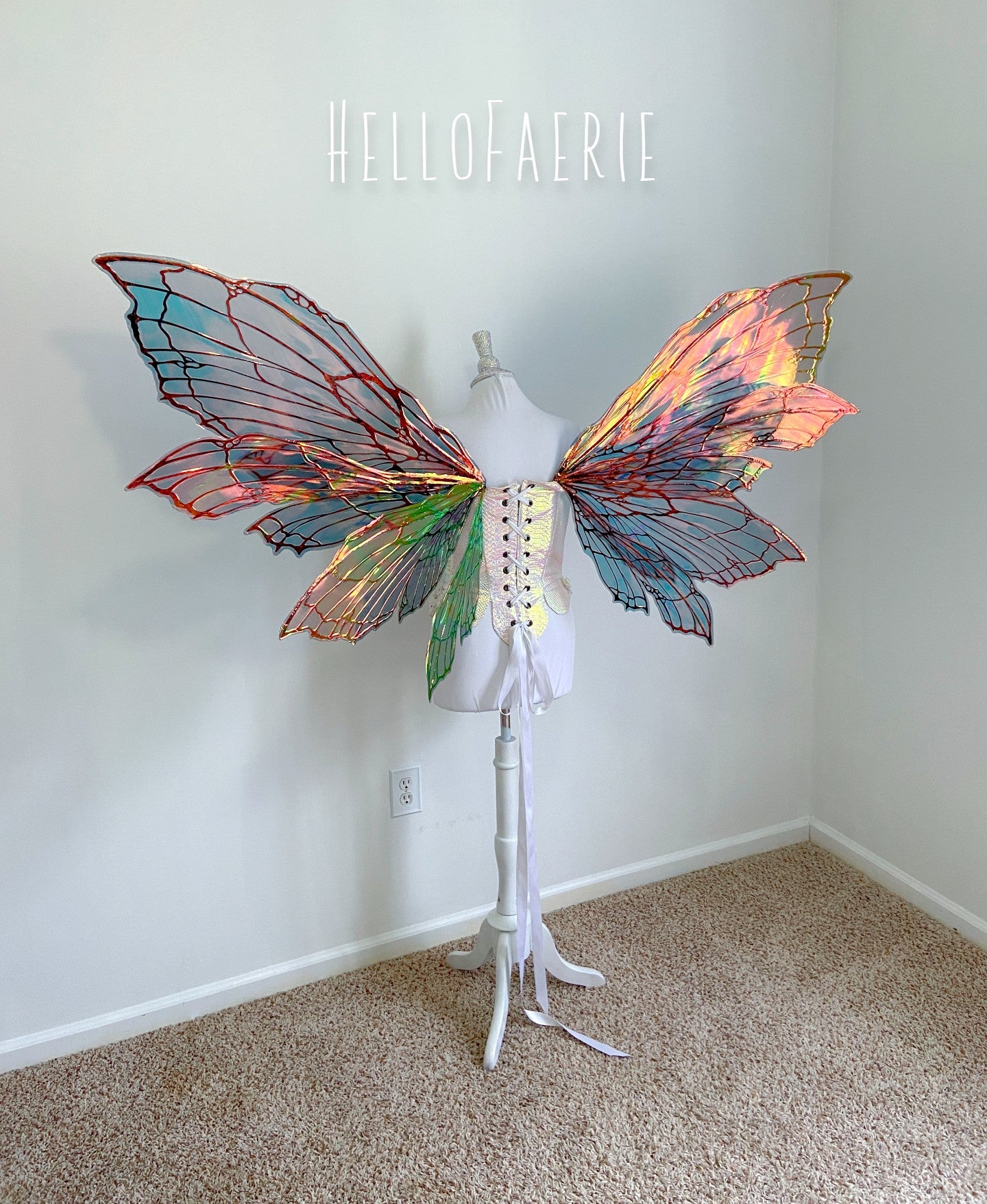 MONSTER Black Double set Peri Iridescent Fairy Wings