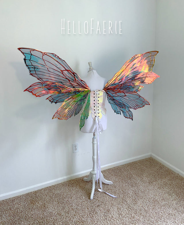 MONSTER Black Double set Peri Iridescent Fairy Wings