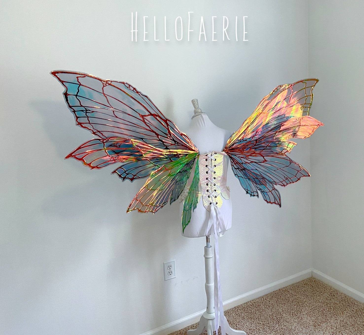 MONSTER Black Double set Peri Iridescent Fairy Wings