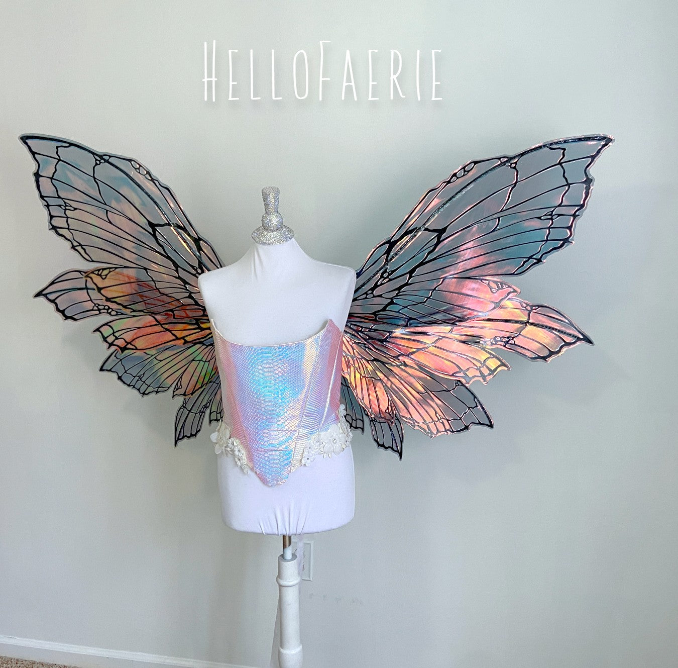 MONSTER Black Double set Peri Iridescent Fairy Wings