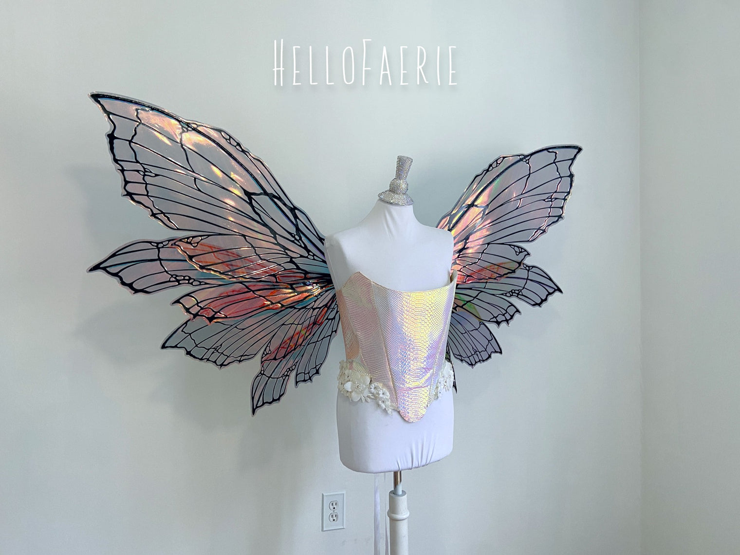 MONSTER Black Double set Peri Iridescent Fairy Wings