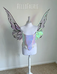 Brown Crystal Large Gem Iridescent Fairy Wings MTO