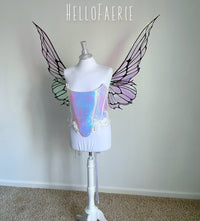 Brown Crystal Large Gem Iridescent Fairy Wings MTO