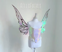Brown Crystal Large Gem Iridescent Fairy Wings MTO