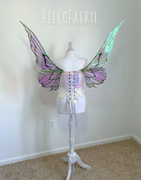 Brown Crystal Large Gem Iridescent Fairy Wings MTO