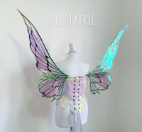 Brown Crystal Large Gem Iridescent Fairy Wings MTO