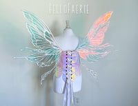 White Large Crystal Rhinestone Joy Iridescent Fairy Wings