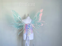 White Large Crystal Rhinestone Joy Iridescent Fairy Wings