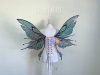 Black Large Crystal Rhinestone Joy Iridescent Fairy Wings