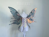 Black Large Crystal Rhinestone Joy Iridescent Fairy Wings
