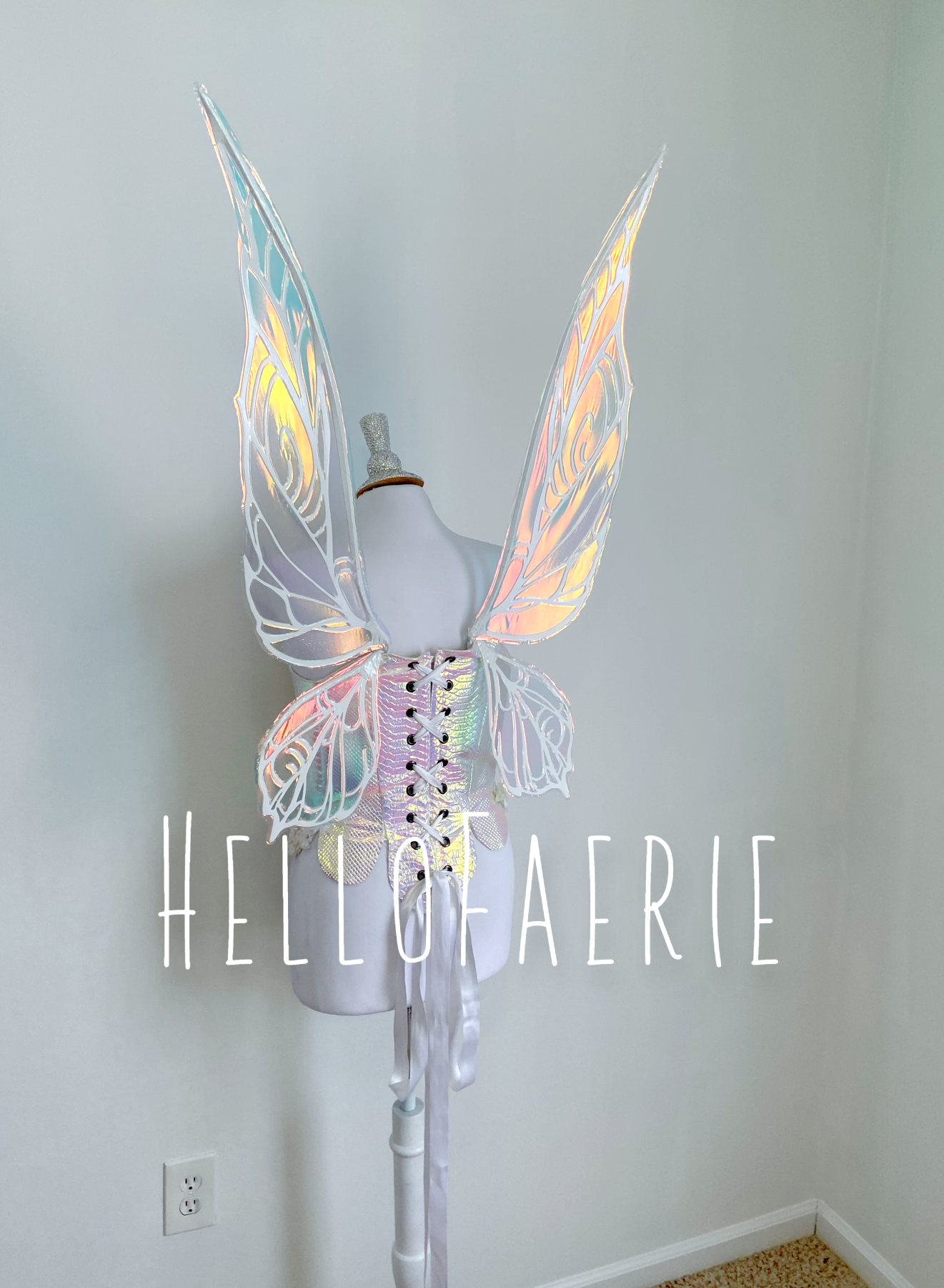 Unicorn Medium NeverNever Iridescent Fairy Wings MTO